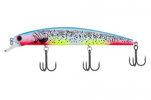 Фото воблер kyoda vision minnow-130sp, длина 130 мм, вес 21  гр, цвет p2240 заглубление 0 - 2 м.