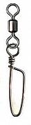 Фото вертлюг с карабином rolling swivel with coastlock snap, цвет black nikel, размер 5 (100шт.)