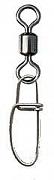 Фото вертлюг с карабином rolling swivel with insurans snap, цвет black nikel, размер 2 [100шт.]