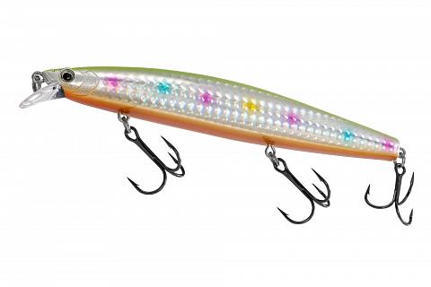 Фото воблер kyoda spotlight minnow-125f, длина 12,5 см, вес 22 гр, цвет p276-1, заглубление 0,5-0,8 м.